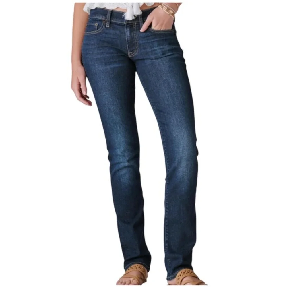 Lucky Brand Women's Dark Wash Straight Leg‎ Jeans Size 0 25